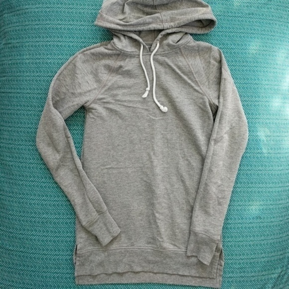 aerie Tops - Aerie Long Length Gray Soft Hoodie